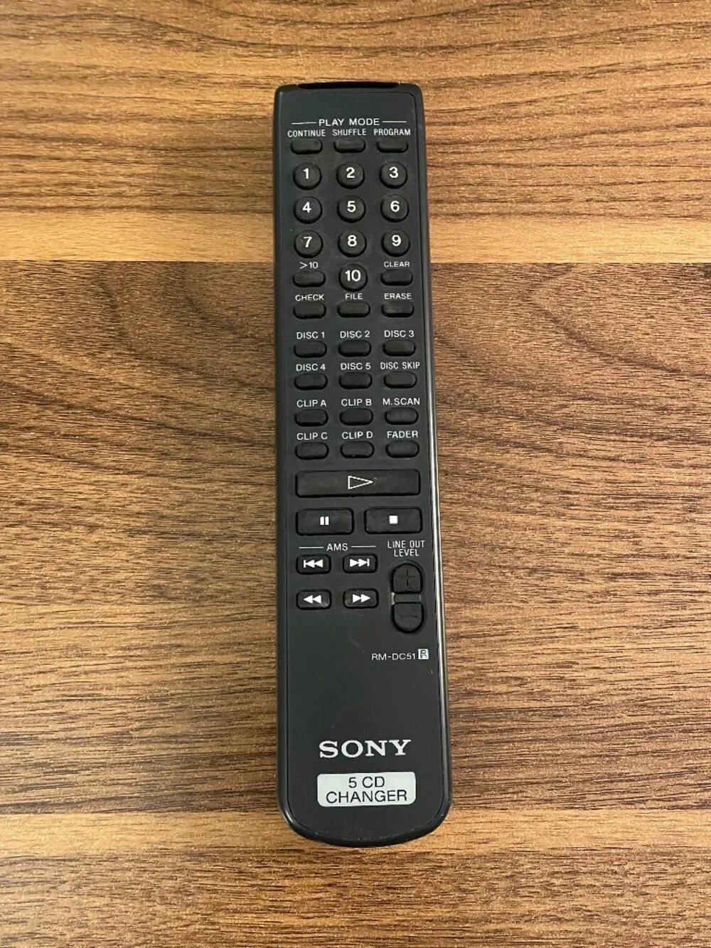 SONY 5-DISC CD CHANGER RM-DC51 REMOTE CONTROL